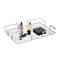 Home Details 15.75" Chrome Modern Square Mirror Vanity Tray